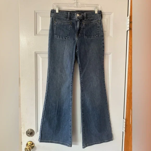 J. Crew ‘96 Vintage Flare Jeans Mid Wash Womens 26P. - Picture 6 of 15